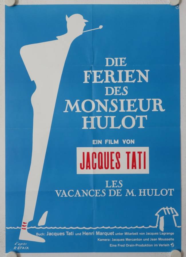 Die Ferien des Monsieur Hulot originales deutsches Filmplakat (R70s)